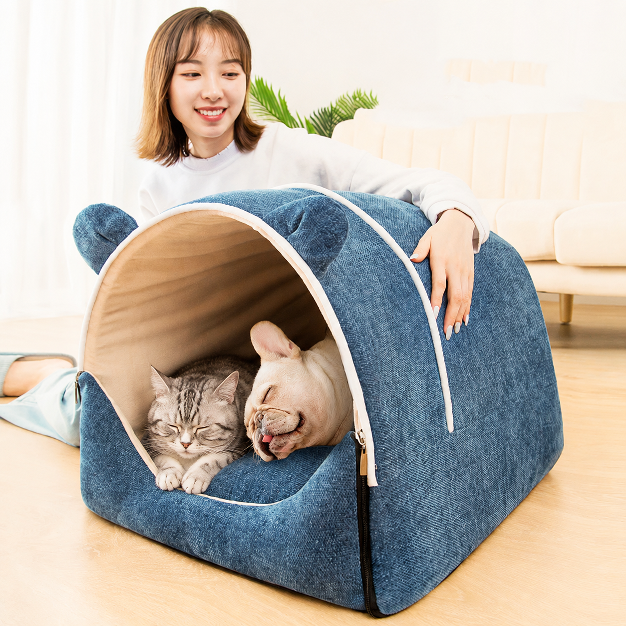 Warm And Washable Pet Bed