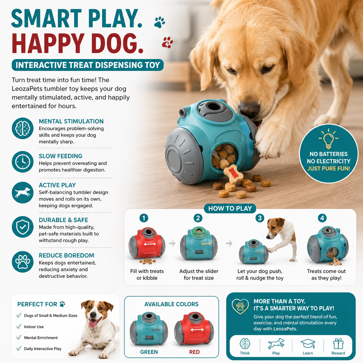 Tumbling Dog Toy Feeder