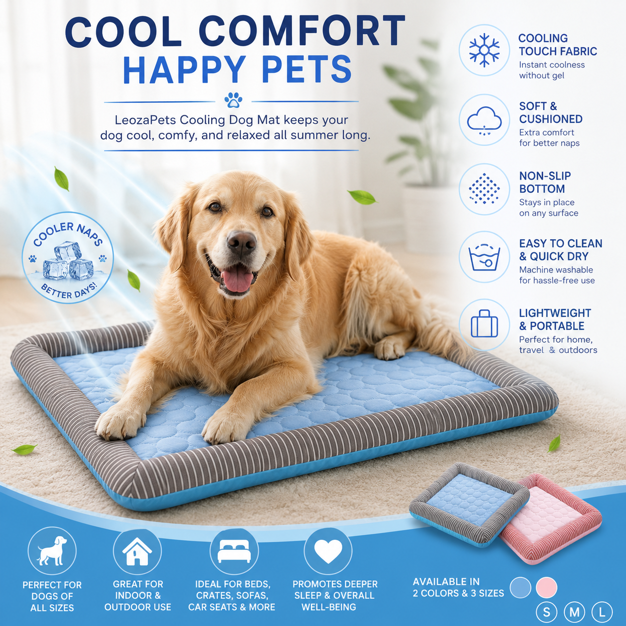 Pet Cooling Pad Bed For Dogs