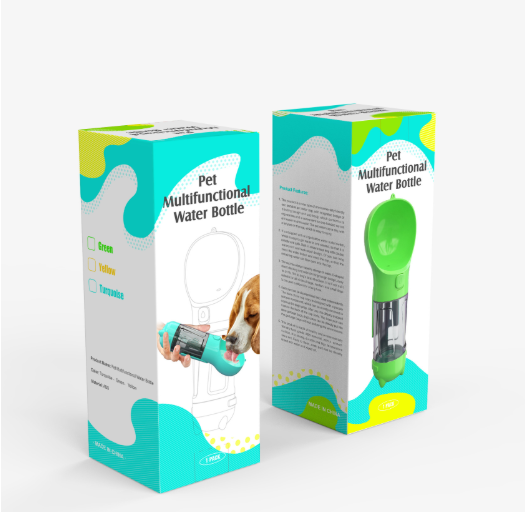 Portable Pet Water Bottle, Food Feeder & Garbage Bags