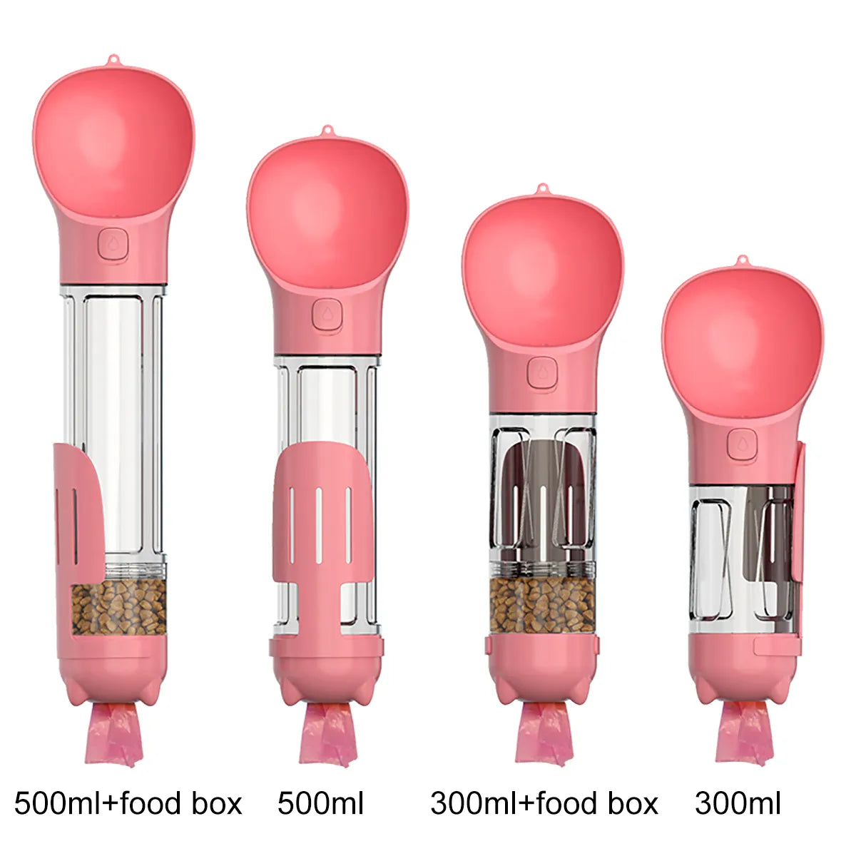 Portable Pet Water Bottle, Food Feeder & Garbage Bags