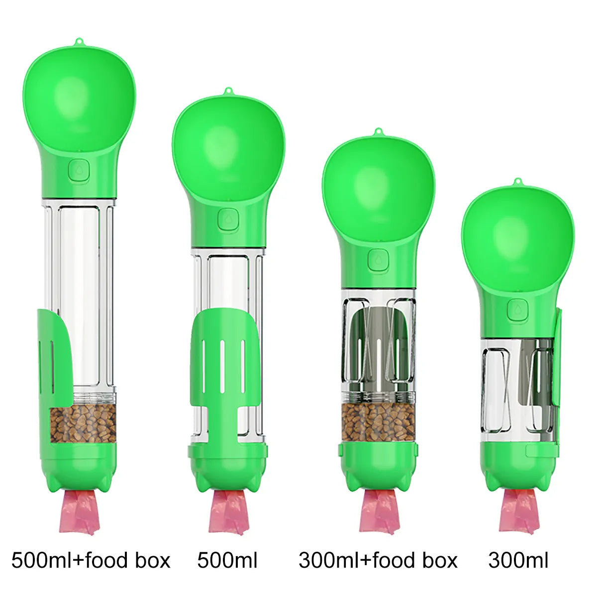 Portable Pet Water Bottle, Food Feeder & Garbage Bags
