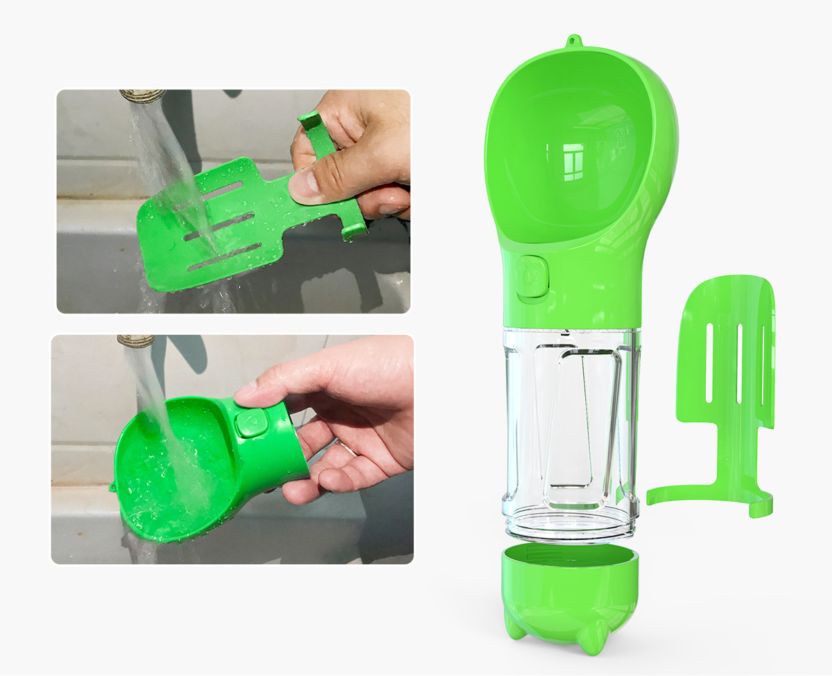 Portable Pet Water Bottle, Food Feeder & Garbage Bags