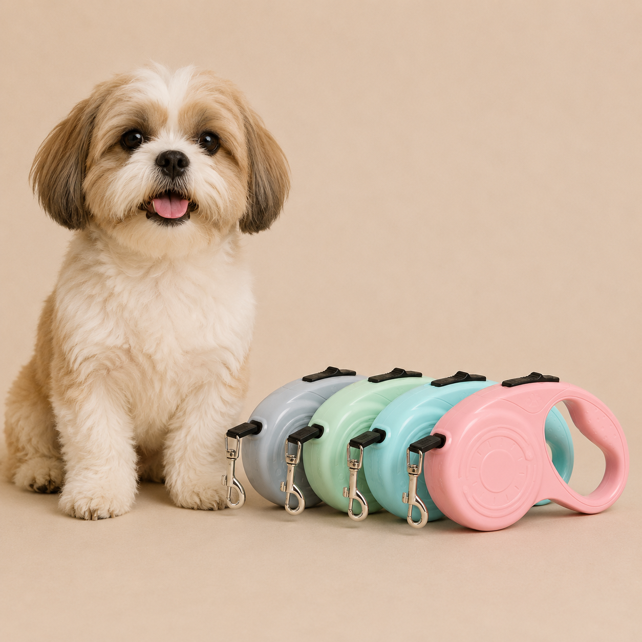 Automatic retractable dog leash